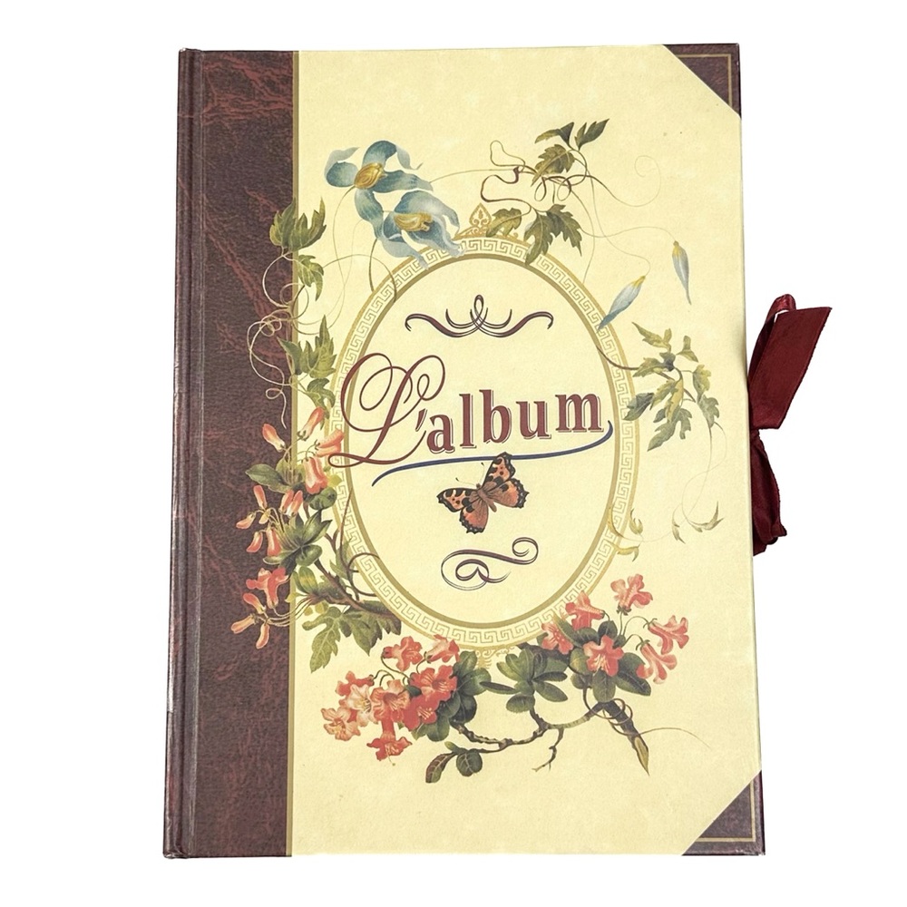 Floral L'album Photo Album with Ribbon Tie